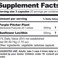 sarracenia Supplement Facts